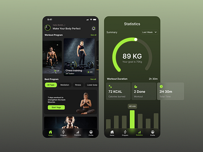 Fitness Mobile App branding logo ui