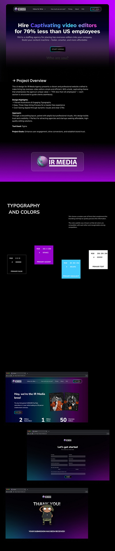 Digital Agency Website branding components figma intractive prototype landing page typography ui system ui ux design usability testing user flow wireframes