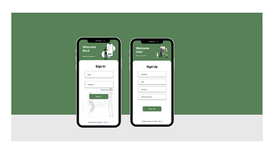 UI/UX Page Sign In & Sign Up design mobile design ui ux