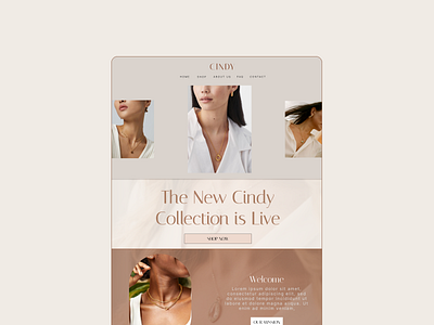 Cindy – Elegant Jewelry Website Design branding ui