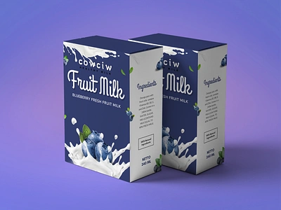 Blueberry Milk Packaging Design artwork blueberry blueberry box blueberry milk blueberry packaging box box packaging brand identity branding creative packaging design design inspiration fresh milk fruit milk graphic design illustration modern packaging packaging design product design product packaging