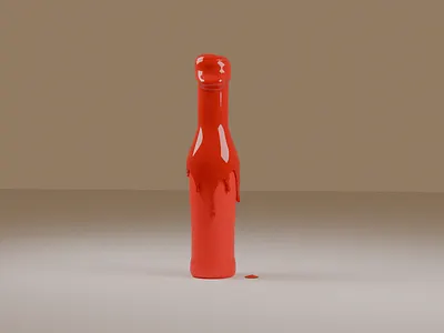 Ketchup Bottle | Blender 3d 3d blender bottle branding graphic design ketchup