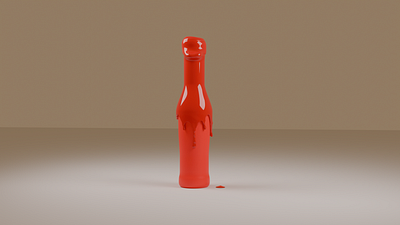 Ketchup Bottle | Blender 3d 3d blender bottle branding graphic design ketchup