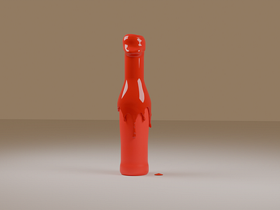 Ketchup Bottle | Blender 3d 3d blender bottle branding graphic design ketchup