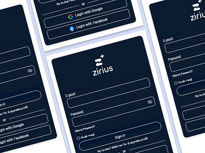 Zirius plus - Signin Dark Theme app design product design signin ui user interface ux