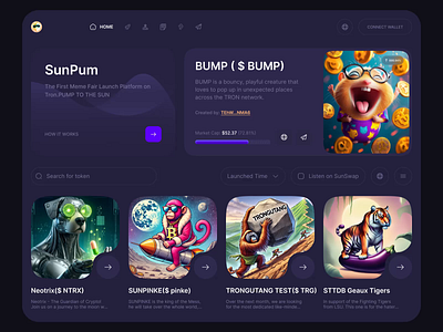 Meme SunPump Redesign art crypto meme meme coin meme listing redesign sunpump