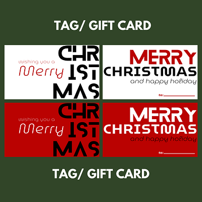 Christmas Tag/ Gift Card 2024 christmas gift card tag card timeandsituation xmas