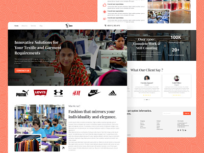 Garment-Textile & Garment Industry Landing Page brandign design fashion figma figma ui deisgn garments homepage landing page landing page design logo textile ui ux web webpage website website design website landing page website ui design website ui ux deisgn