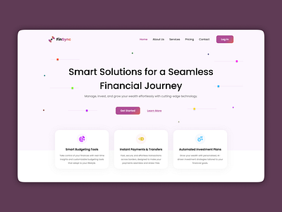 FinSync : Smart Solution For Your Financial Journey 💸✨ branding design dribbble finsync fintechdesign logo product design ui uiux design uiuxdesign web design webdesign