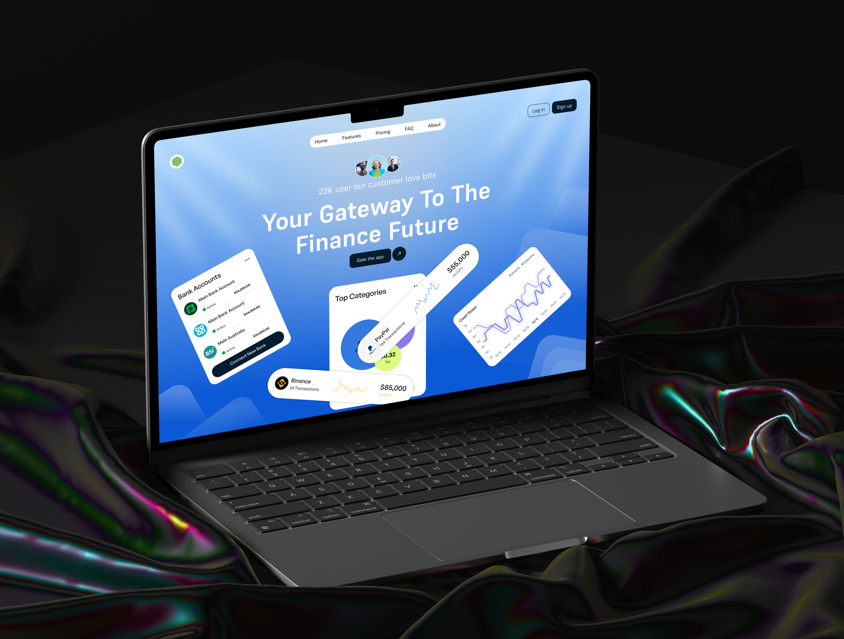 Example of Landing Page UI/UX Design (Per Page)