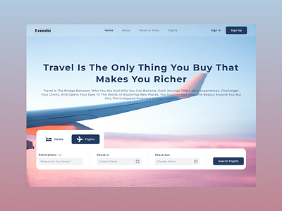 Expedia Flight Booking design passion travelling ui