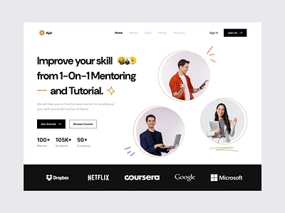 Mentorship Platform clean design mentorship platform ui ui design uiux ux ux design