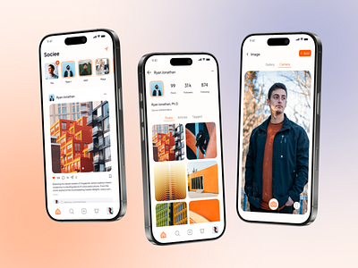 Sociee - Social Media App Concept app socialmedia ui uiux