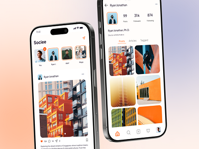 Sociee - Social Media App app designui socialmedia ui uiux ux