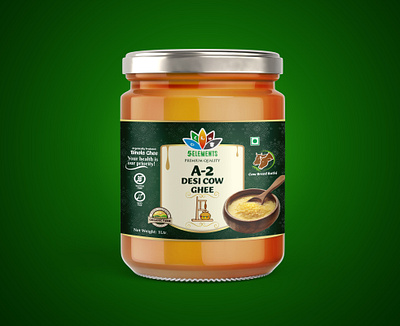 A2 Desi Cow Ghee Label Design a1 ghee branding cow ghee dairy products dairy products packaging desi ghee ghee label design logo design mockup mockup design packaging packaging design pouch design product design