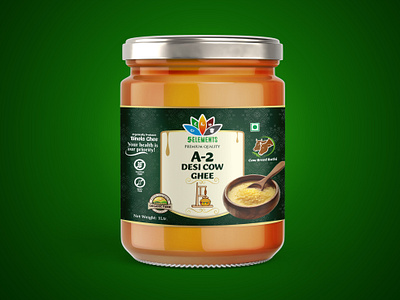 A2 Desi Cow Ghee Label Design a1 ghee branding cow ghee dairy products dairy products packaging desi ghee ghee label design logo design mockup mockup design packaging packaging design pouch design product design