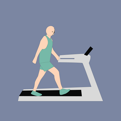 a man using a treadmill girl