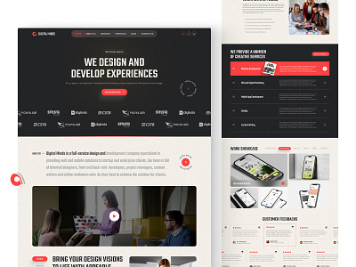 Digital Minds - Web Design Agency💢 agency digital figma landing page minimal ui user interface ux visual design web design