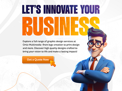 Let's Innovate Your Business branding designing digitalmarketing flyer graphic design logo marketing ortizmultimedia photoshop post services smm ui websitedesign