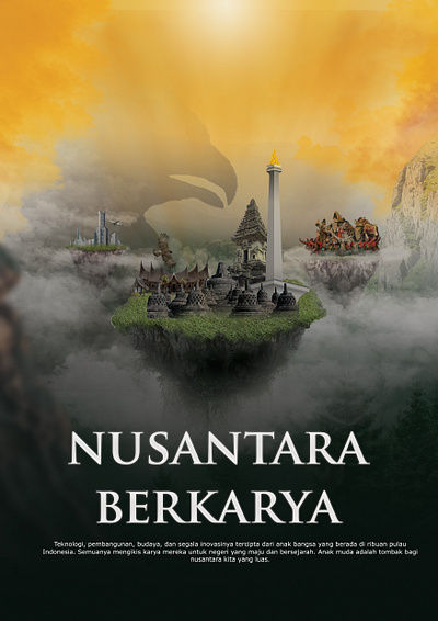 NUSANTARA BERKARYA POSTER indonesia islands nusantara poster