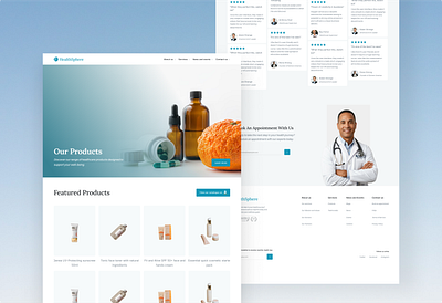 HealthSphere creative design framer health care template ui website website design