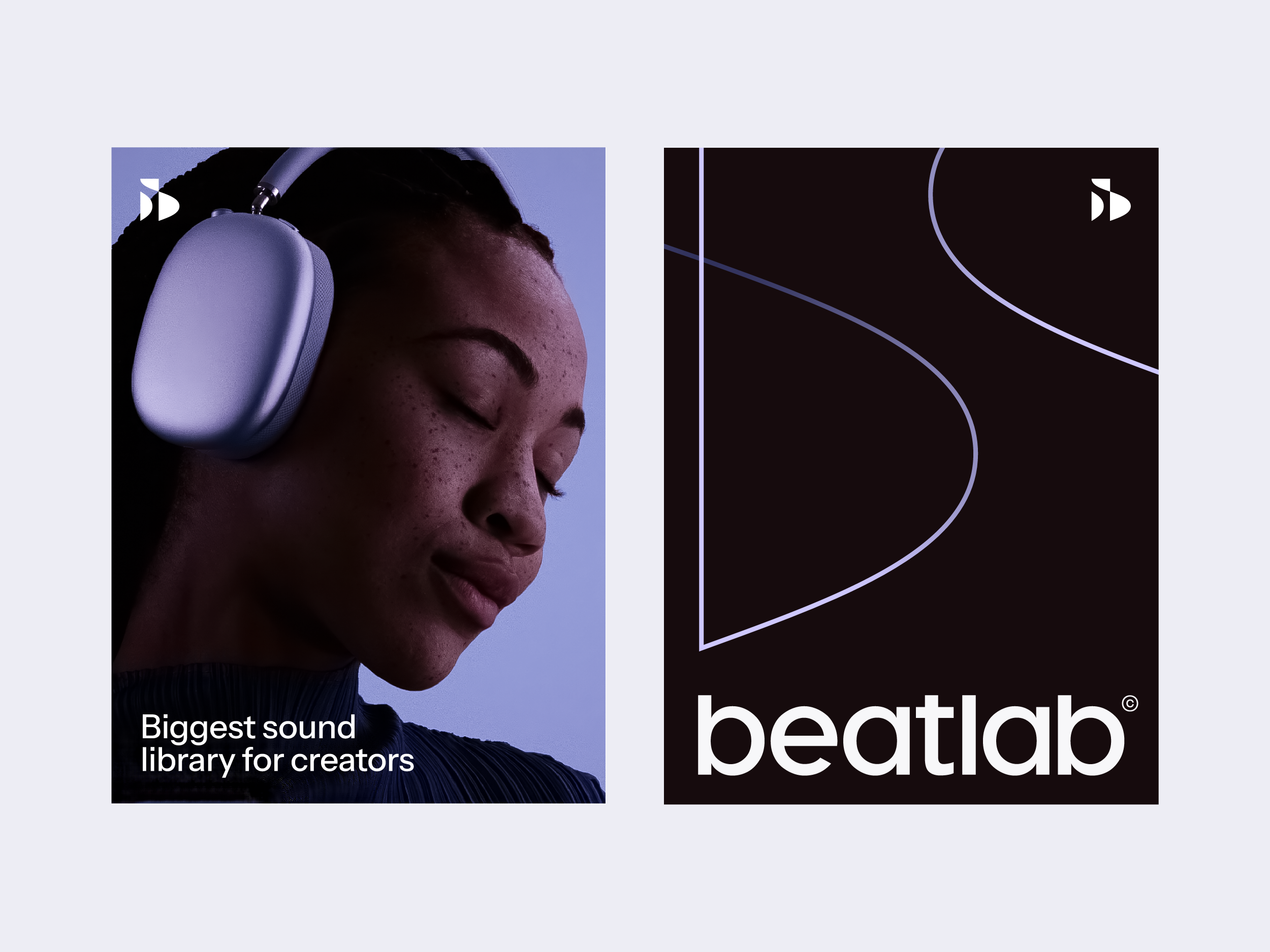Beatlab — Sound library for creators audio branding b letter b logo beat logo beats logo geometric letter b logo lettermark b logomark logotype minimalist minimalist logo music brand music logo sound brand sound branding sound logo