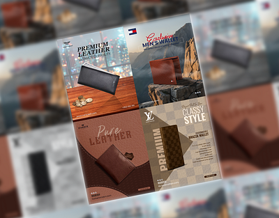 Social Media Post Design | Wallet | Sample Work advertising branding design fashion fashion accessories graphic design leather product mans accessories marketing product design social media banner social media post wallet