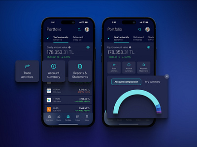 Rebuilding a Reliable Trading & Investing Platform app design banking bbva charts cx dark ui data visualisation design finance financial fintech garanti garanti bbva turkey turkye ui user experience user interface ux ux design