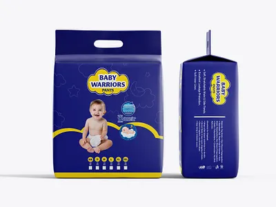 Diaper Pouch Design box design brand design branding diaper design indian brand kids diaper label design logo design mockup mockup design pouch design product design