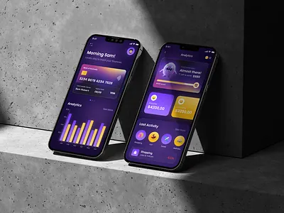 Wallet App analytics app app design banking app brights finance app gradients ios app ui ux wallet app