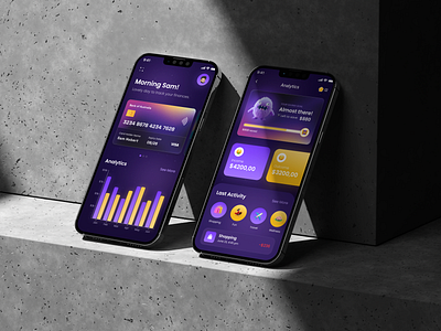Wallet app analytics app app design banking app brights finance app gradients ios app ui ux wallet app