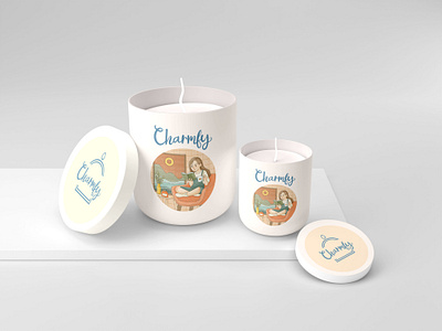 Charmy Products: Cozy Moments & Self-Care Collection art branding cartoon design draw graphic design hand draw illustration logo