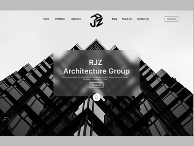 RJZ-architecture UI desing architecture branding design ui website