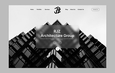 RJZ-architecture UI desing architecture branding design ui website