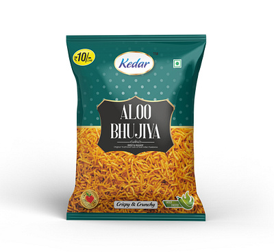 Aloo Bhujia Namkeen Pouch design aloo bhujia namkeen aloo bhujia namkeen pouch design box design brand design indian namkeen label design logo design namkeen namkeen packaging namkeen pouch design pouch design pouch packaging