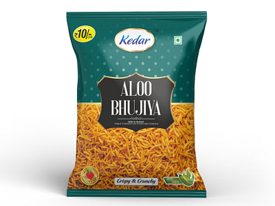 Aloo Bhujia Namkeen Pouch design aloo bhujia namkeen aloo bhujia namkeen pouch design box design brand design indian namkeen label design logo design namkeen namkeen packaging namkeen pouch design pouch design pouch packaging