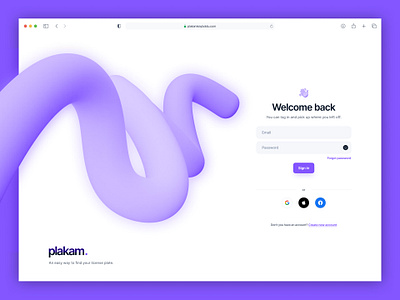 Login & Sign Up Screens | Plakam cleandesign dashboard flatdesign forgot login logindesign minimaldesign modern modernui password register signup signupui uiinspiration webapp