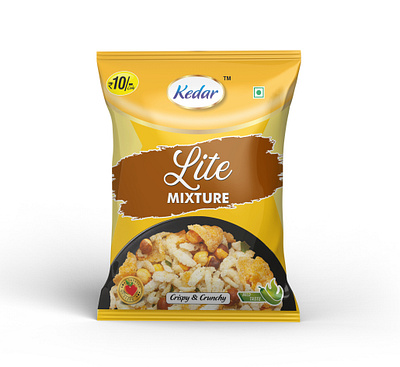 Lite Mixture Namkeen Pouch Design brand design branding label design logo design misture namkeen mockup mockup design namkeen design packaging packaging design pouch design product design