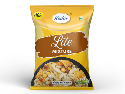 Lite Mixture Namkeen Pouch Design brand design branding label design logo design misture namkeen mockup mockup design namkeen design packaging packaging design pouch design product design