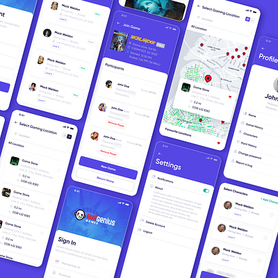 Game Management App Design appdesing application applicationdesign design figma game app modern trending ui uidesign uiux ux website websitedesign