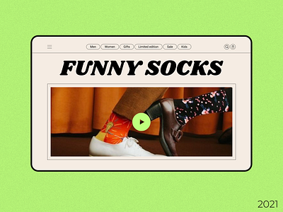 online socks store desigm landing page ui uiux ux web design