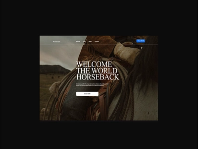 Landing page for stables and horse riding animation landing page ui