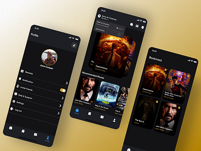 Movie Mobile App app concept app mobile app modern design movie mobile movie streaming movies