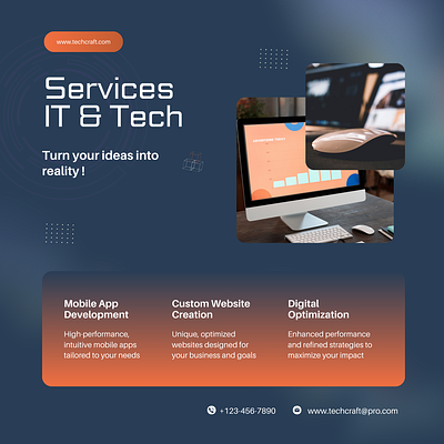 Professional IT Services Flyer branding business flyer graphic design illustration it