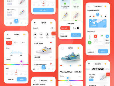 Orix App animation app branding design illustration mobileui nike typography ui ui ux design uidesign ux