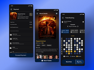 Movie Streaming App app design cinema entertainment app film ios app mobile app movie app movie poster movie streaming watch movie