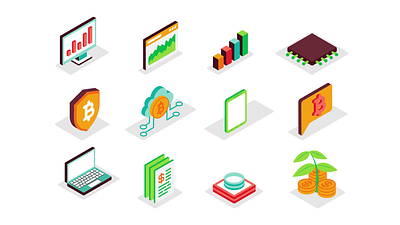 Сryptocurrency 2D Isometric Icons Animation 2d animation bitcoin blockchain cloud mining crypto crypto wallet cryptocurrency cryptographic digital currency digital finance financial growth flat icons illustration investment isometric motion stock chart transaction