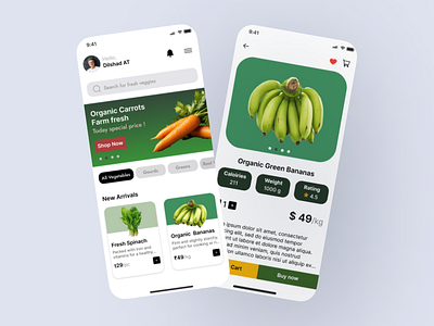 Grocery app grocery app mpbile app ui