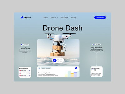 DroneDash: Revolutionizing Delivery with Drone Technology! ui