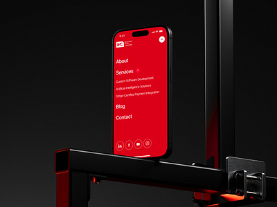 IVC - mobile menu adaptive branding design graphic design illustration interface logo mobile prototype red responsive ui ux website